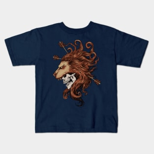 dead hunter lion Kids T-Shirt